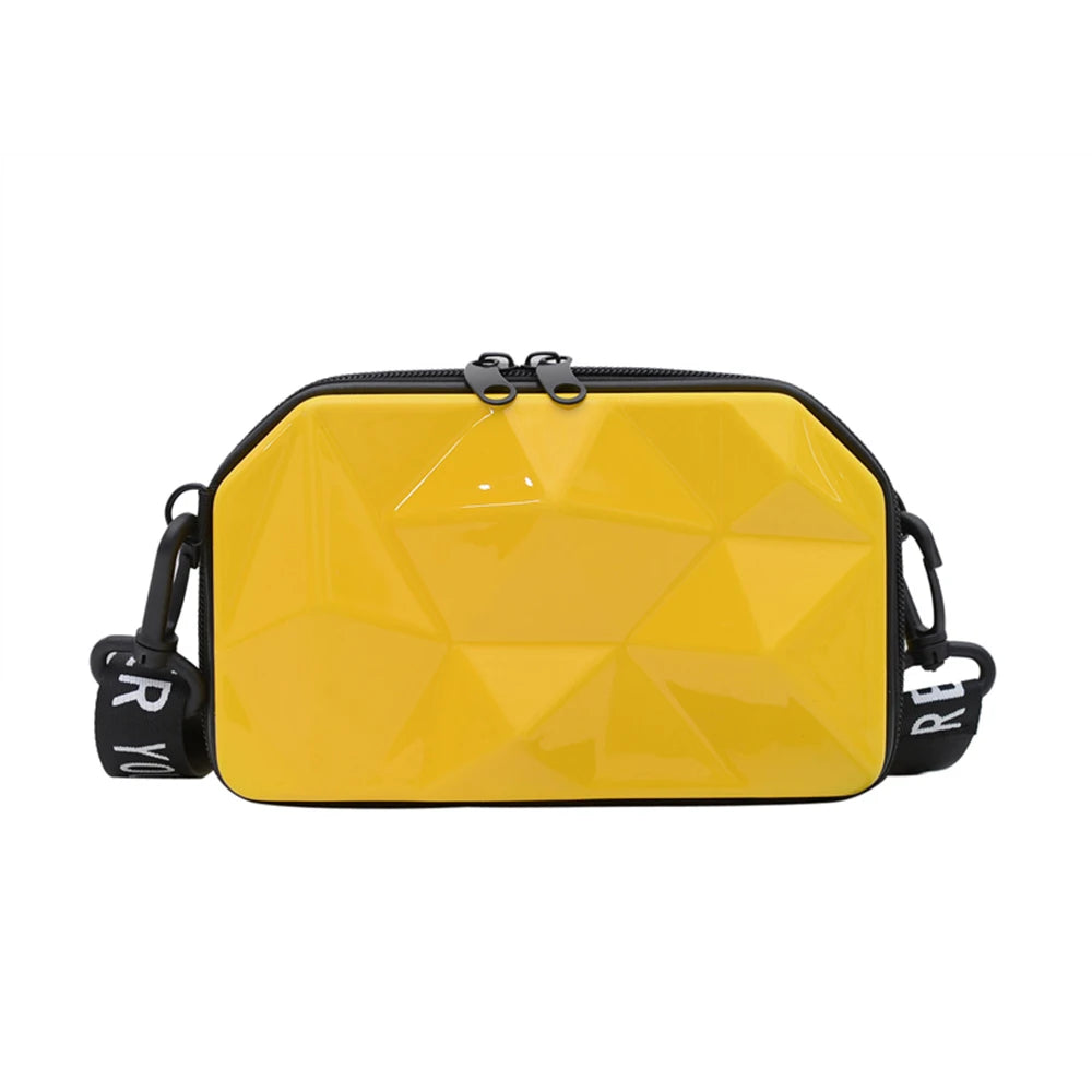 Hard Shell Crossbody Bag with Wide Shoulder Strap