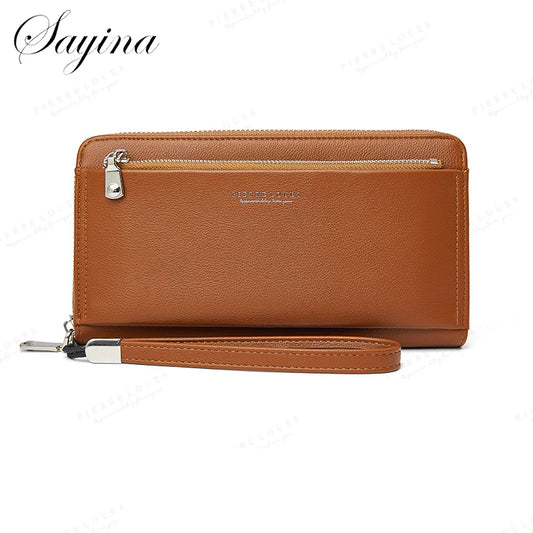 PIERRELOUES Long Clutch Wallet Large Capacity Women Purse Lady Purses Phone Pock