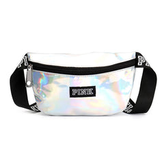 Pink Holographic Waist Bag Waterproof