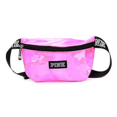 Pink Holographic Waist Bag Waterproof