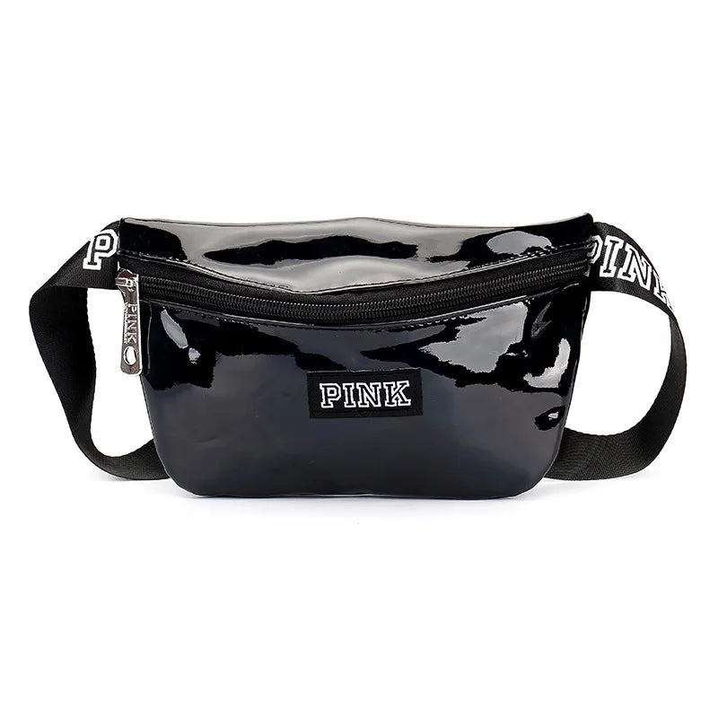 Pink Holographic Waist Bag Waterproof