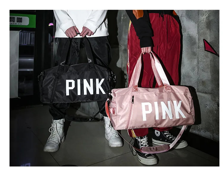 PINK Large Duffle Bag Gym Overnight Weekend Sports Bag
