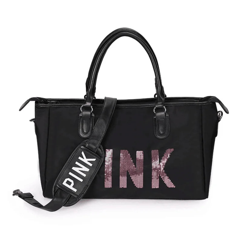 Casual Women Handbag Large Capacity Waterproof Sequins Messenger Bag