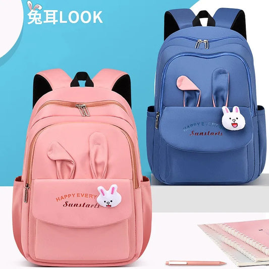 Girls' Rabbit Purple Pink School Backpack Waterproof Book Bag Kids Gift