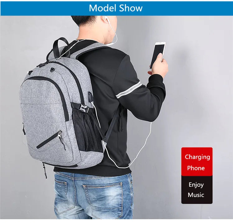 Student School Backpack Men Travel Bags Rucksack Male Waterproof Laptop Backpack