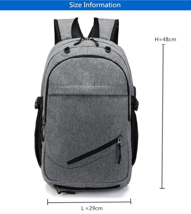 Student School Backpack Men Travel Bags Rucksack Male Waterproof Laptop Backpack