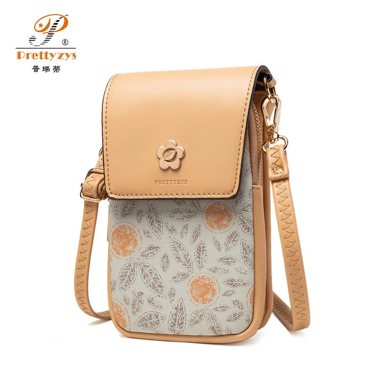 Double Zipper Mobile Phone Bag Mini Diagonal Back