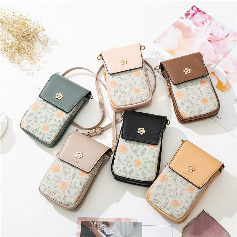 Double Zipper Mobile Phone Bag Mini Diagonal Back