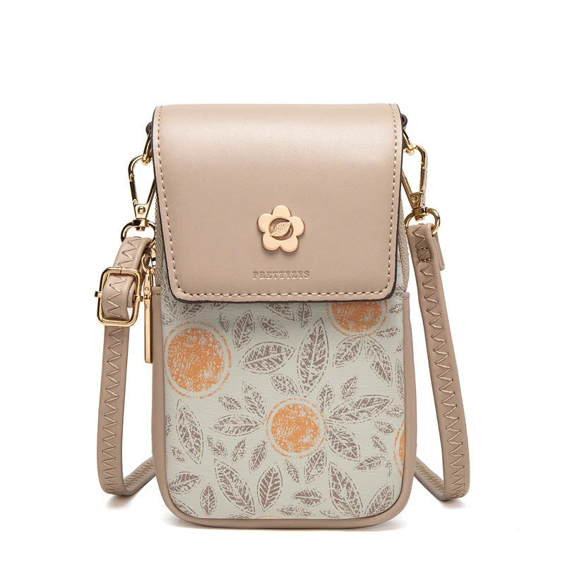 Double Zipper Mobile Phone Bag Mini Diagonal Back