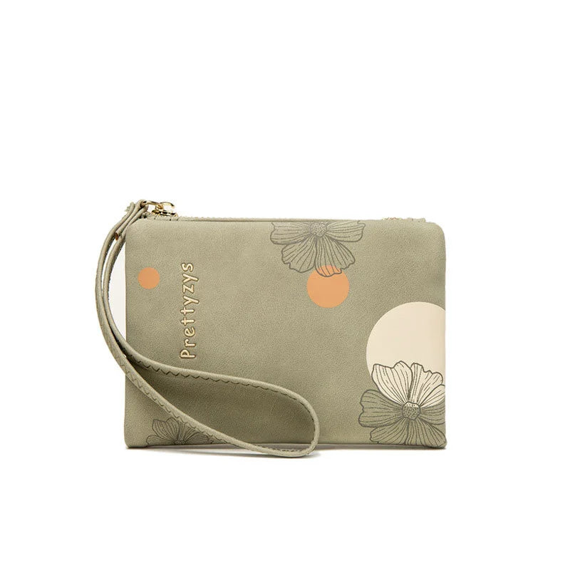 PRETY Women's Zipper Snap Wrist Wallet Long Bag