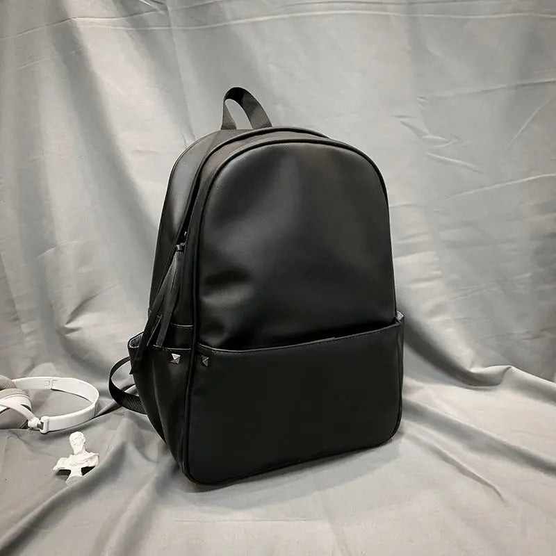 PU Backpacks Large Capacity Unisex School Bag Harajuku Travel Ins Retro Vintage