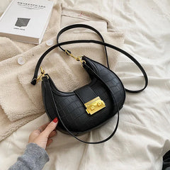 Winter Houndstooth Pattern Women's Handbag Large Capacity Underarm Bag