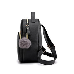 PU Cartoon Cat Backpack Personalized Name Lovely Women's Bag