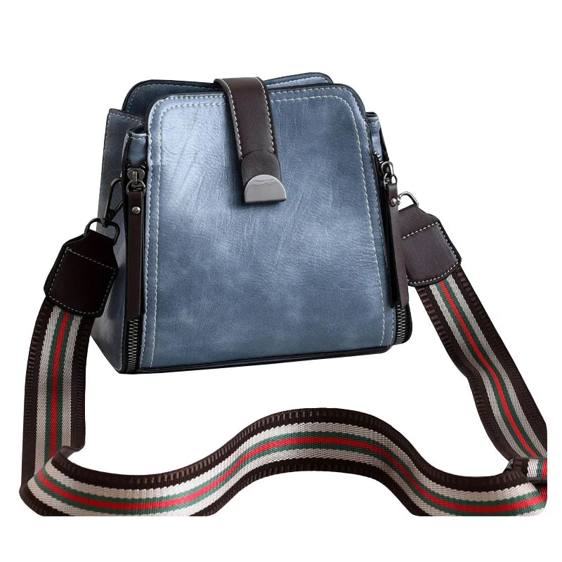 Retro Stitching Ladies Crossbody Shoulder Bag