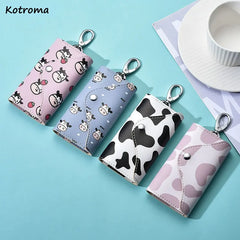 PU Keychain Wallets Cartoon Sweet Hasp Car Key Holders Organizer Mini Pouch