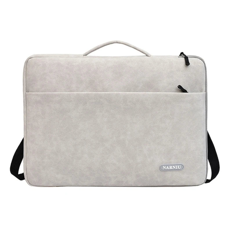 Durable PU Laptop Shoulder Bag Briefcase 12-16in Tablet Sleeve