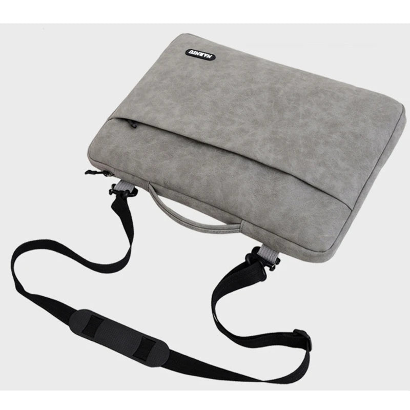 PU Laptop Sleeve Shoulder Bag for 12/14/16in Notebook