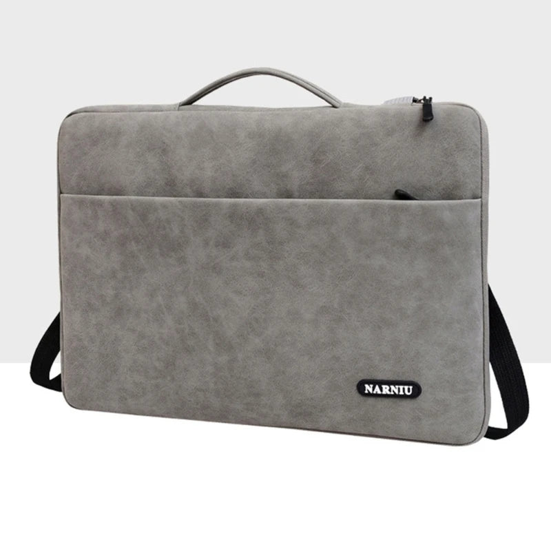 PU Laptop Sleeve Shoulder Bag for 12/14/16in Notebook