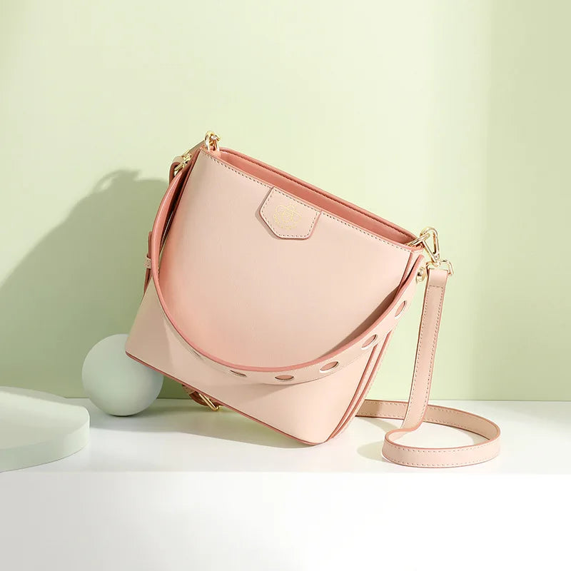Soft-Faced Handbag Women's Zipper Crossbody Bag High-quality Solid Design