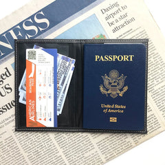 PU Leather Air Ticket Passport Cover Case for Travel