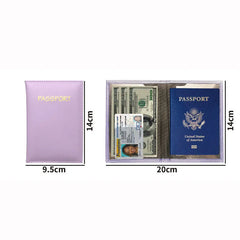 PU Leather Air Ticket Passport Cover Case for Travel