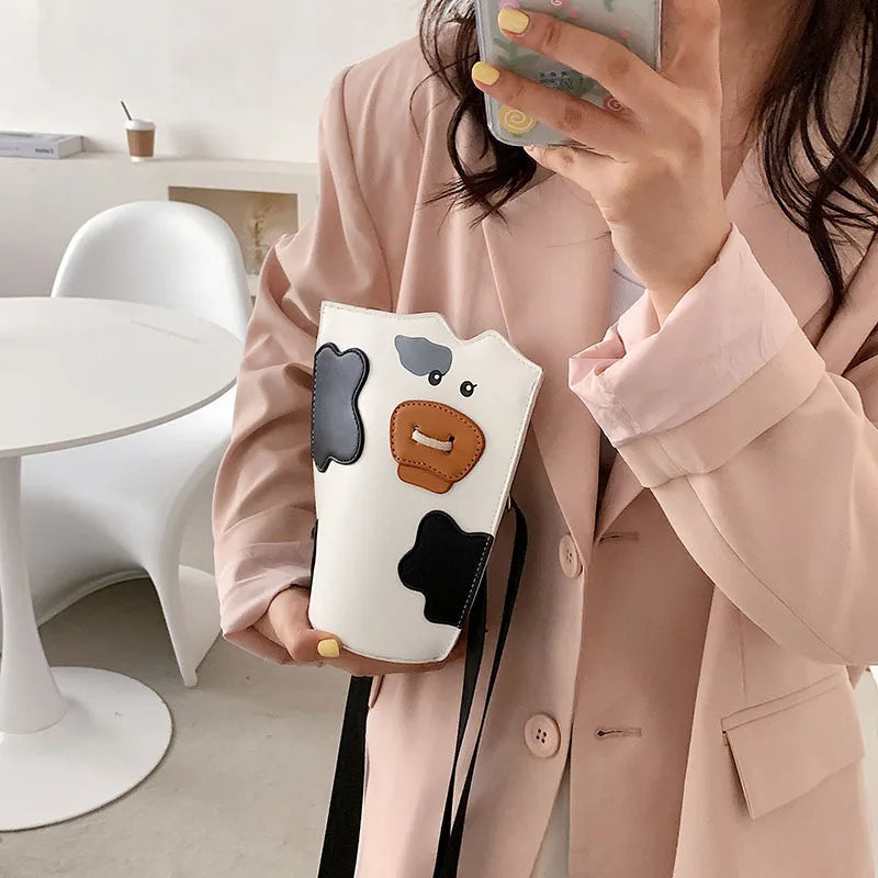 Sweet Mini Bucket Bag PU Leather Handbag