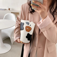 Sweet Mini Bucket Bag PU Leather Handbag