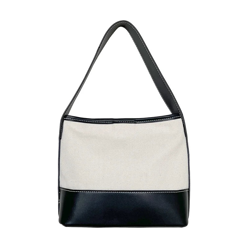 Vintage Patchwork Shoulder Bag for Women Large Capacity Handbag Purse Tote
