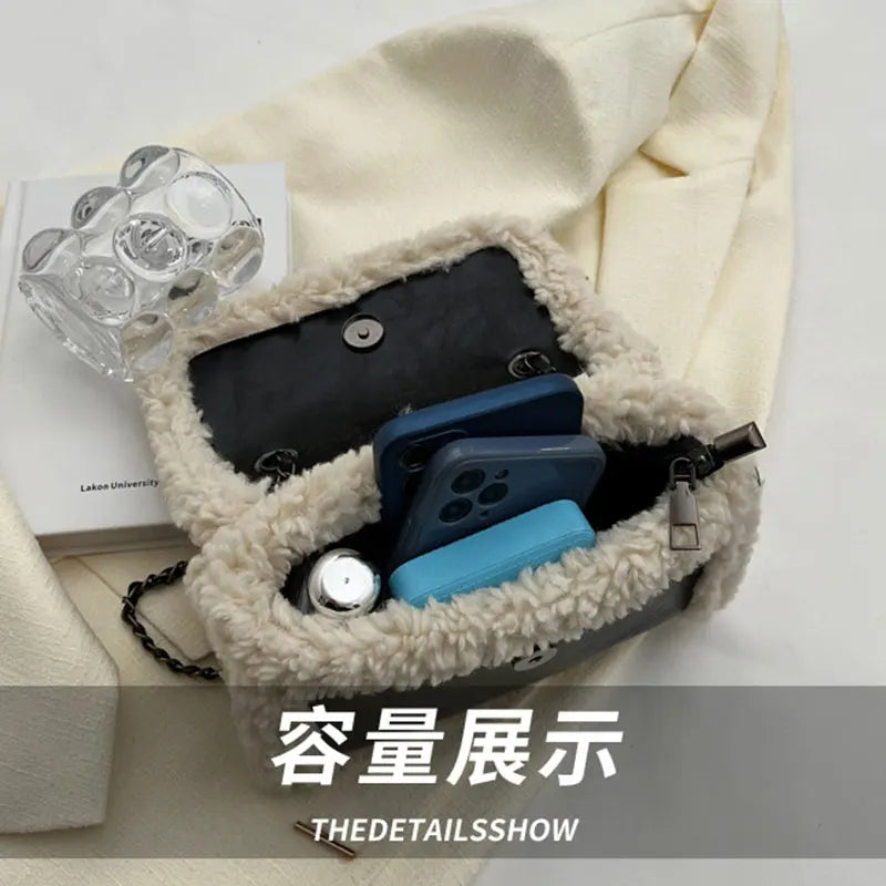 PU Leather Chain Shoulder Crossbody Square Bags for Women