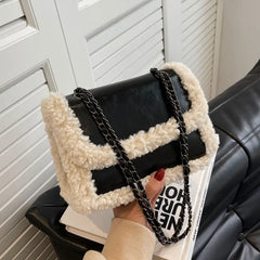 PU Leather Chain Shoulder Crossbody Square Bags for Women
