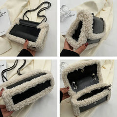 PU Leather Chain Shoulder Crossbody Square Bags for Women