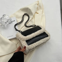PU Leather Chain Shoulder Crossbody Square Bags for Women