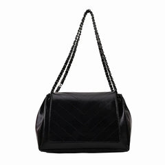 Classic PU Leather Female Shoulder Bag with Wrist Strap