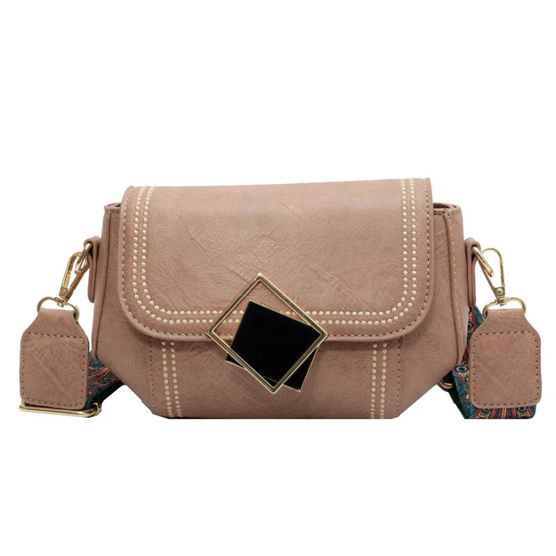 PU Leather Classic Style Female Shoulder Passenger Bag Handbag