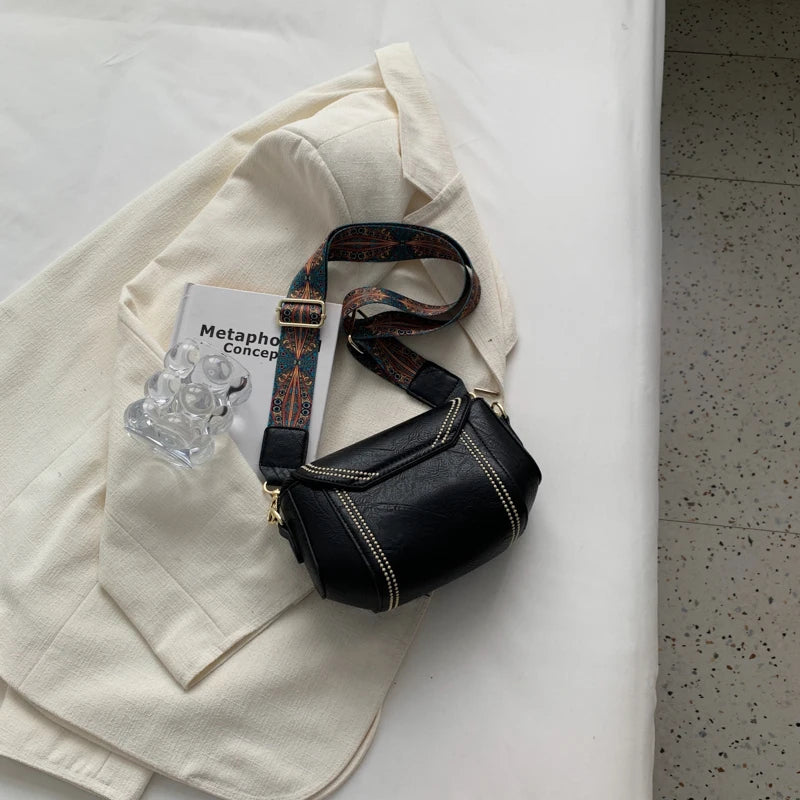 PU Leather Classic Style Female Shoulder Passenger Bag Handbag