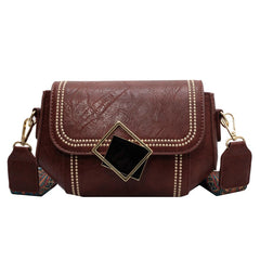 PU Leather Classic Style Female Shoulder Passenger Bag Handbag