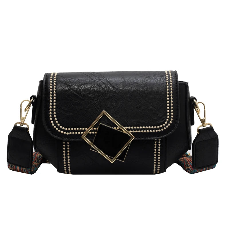 PU Leather Classic Style Female Shoulder Passenger Bag Handbag