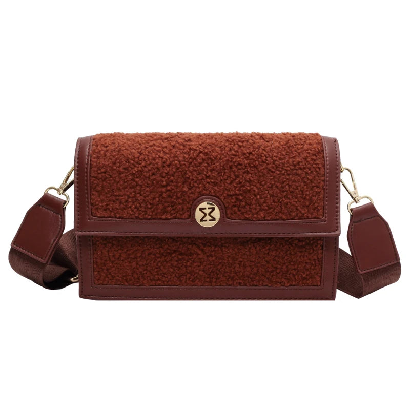PU Leather Classic Style Women Handbag Adjustable Straps