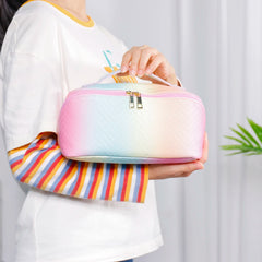 Colorful Wavy Pattern Gradient Pillow Cosmetic Bag