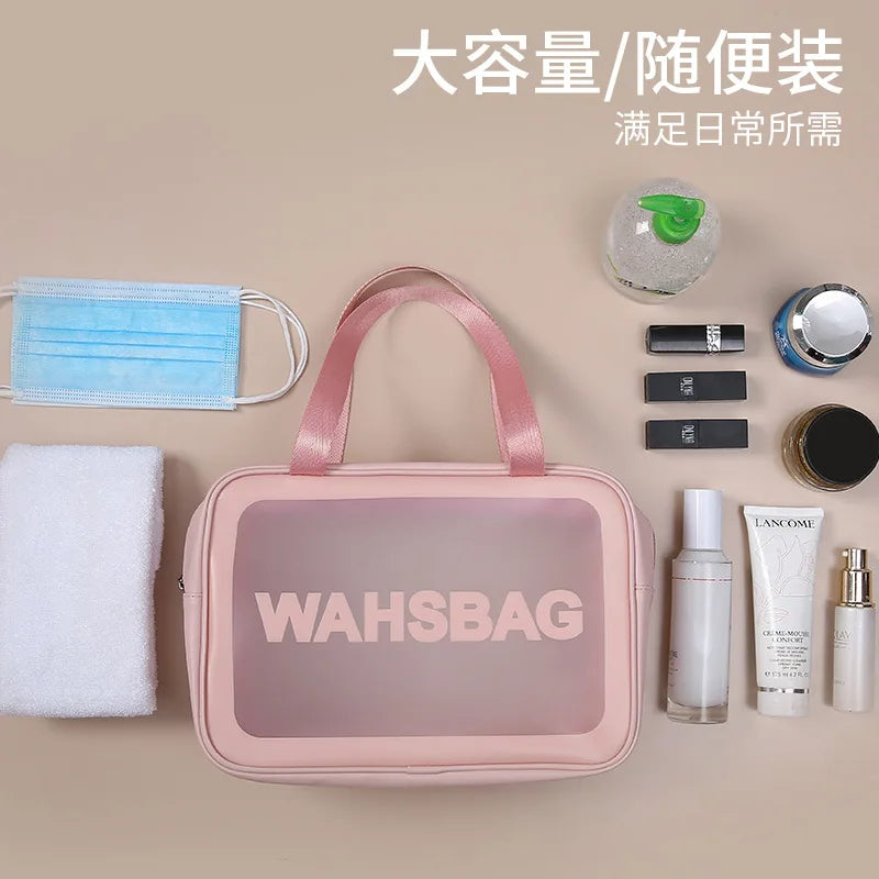 PU Leather Cosmetic Bag Travel Organizer with Zipper