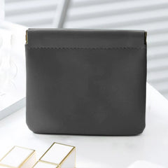 PU Leather Cosmetic Organizer Solid Zipper Portable