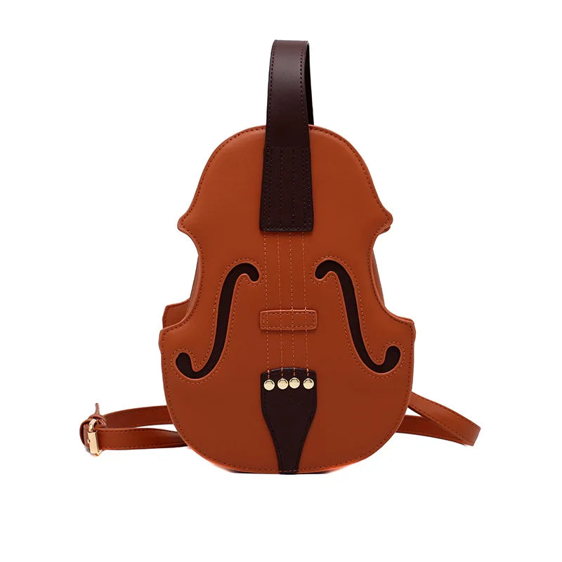 Vintage Violin Shape Shoulder Bag