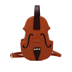 Vintage Violin Shape Shoulder Bag