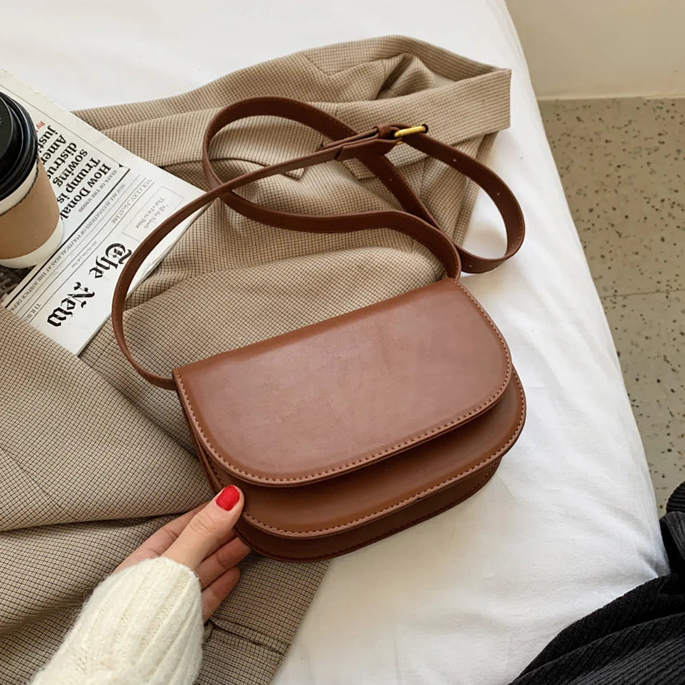 PU Leather Crossbody Bags Women Shoulder Chest Bag Solid All-match