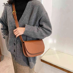 PU Leather Crossbody Bags Women Shoulder Chest Bag Solid Versatile
