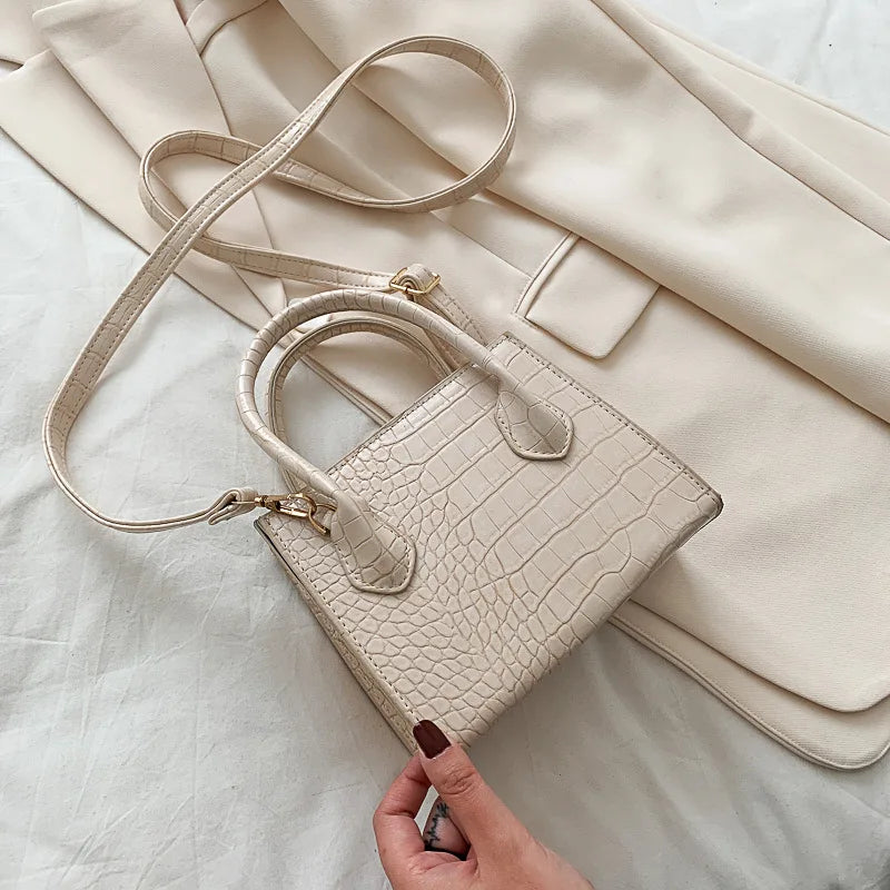 Crocodile Pattern Crossbody Bag Small Shoulder Handbag Women Tote