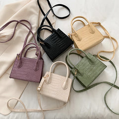 Crocodile Pattern Crossbody Bag Small Shoulder Handbag Women Tote