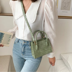 Crocodile Pattern Crossbody Bag Small Shoulder Handbag Women Tote