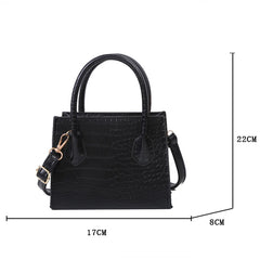 Crocodile Pattern Crossbody Bag Small Shoulder Handbag Women Tote