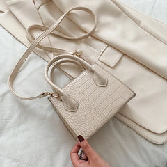 Crocodile Pattern Crossbody Bag Small Shoulder Handbag Women Tote